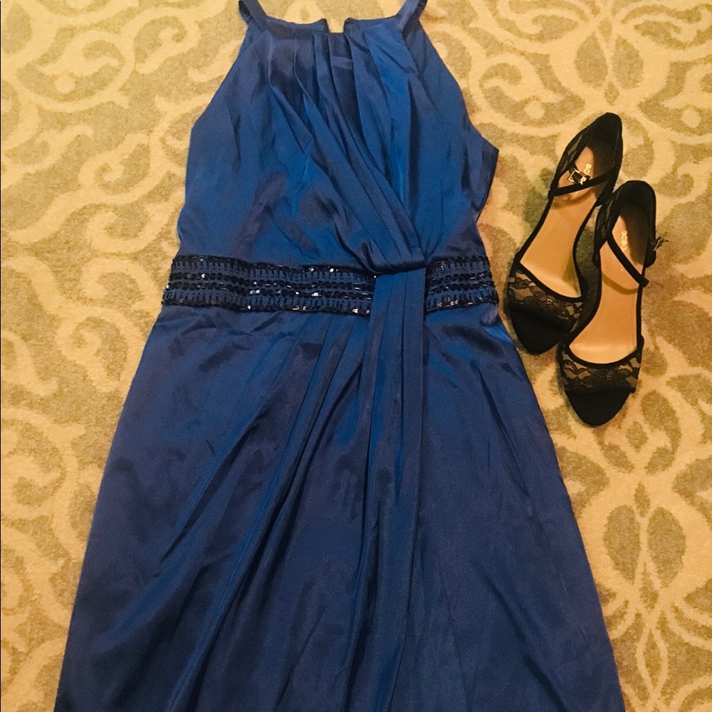 Adriana Papell royal blue dress